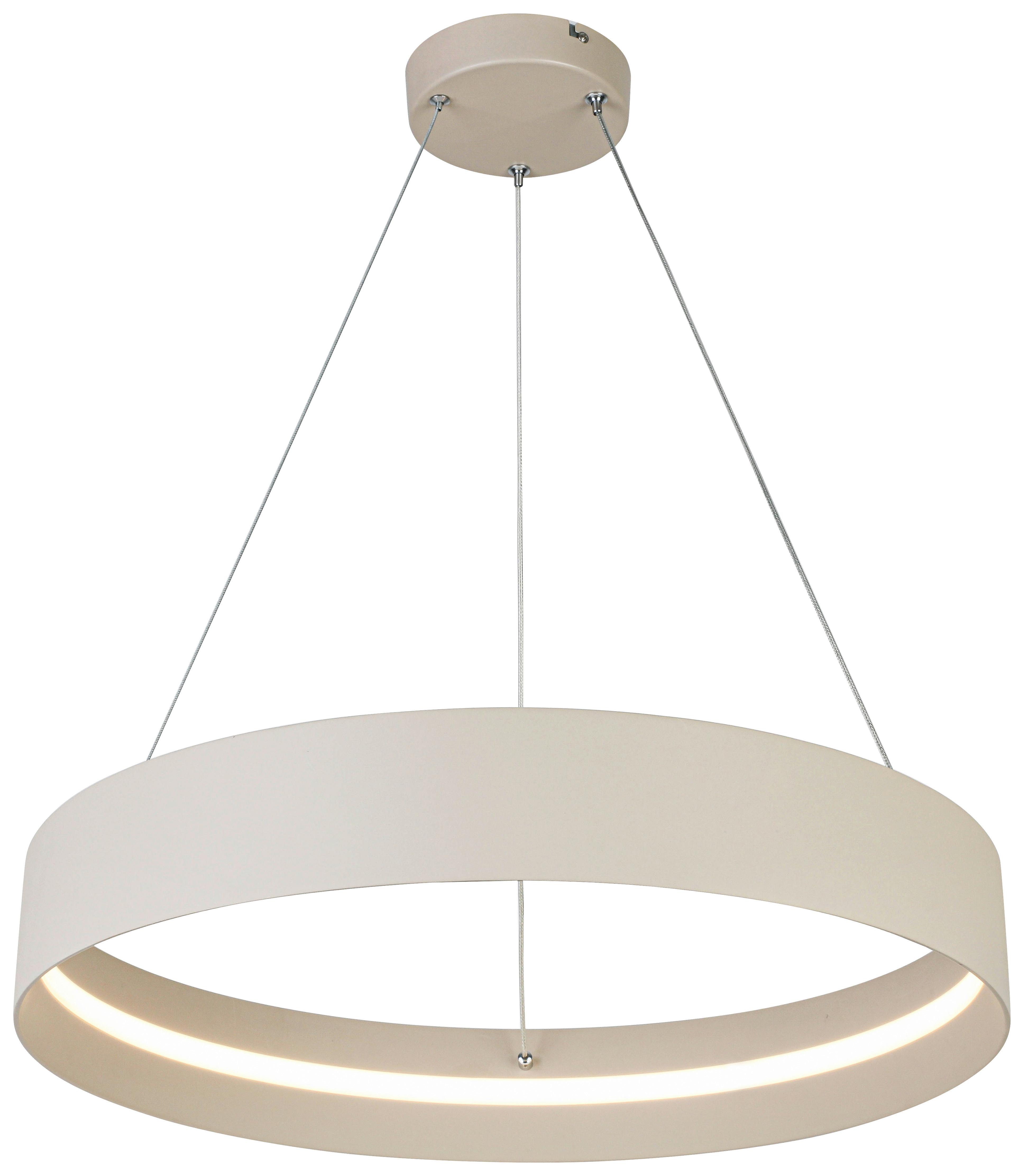 LAMPA WISZĄCA TERESA - biały/kolor piaskowy, Trend, tworzywo sztuczne/metal (58,4/120cm) - Collet's Monde