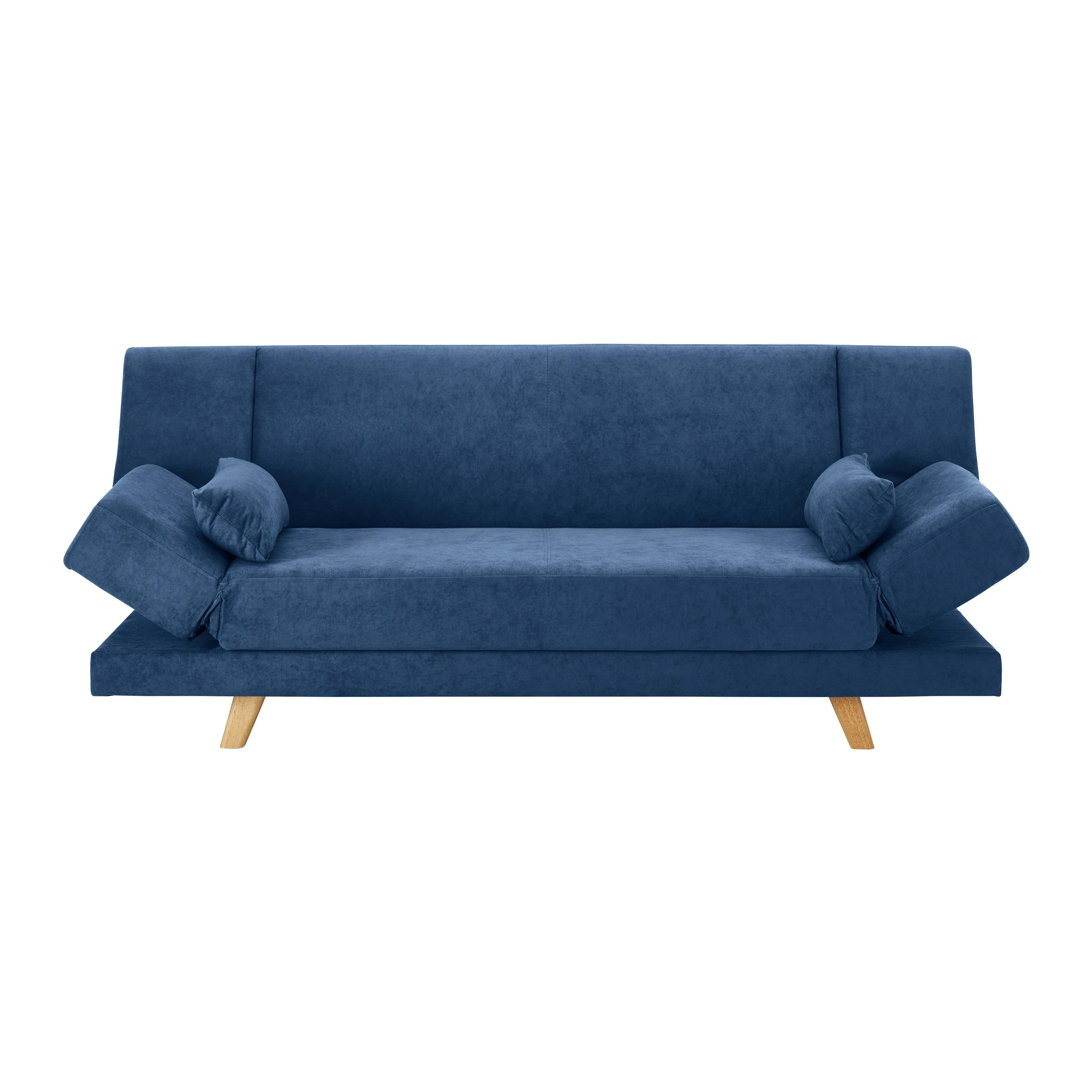 Zofa S Posteljno Funkcijo Funky, Modra - modra/naravne barve, Moderno, tekstil/les (183/73/79cm) - Bessagi Home