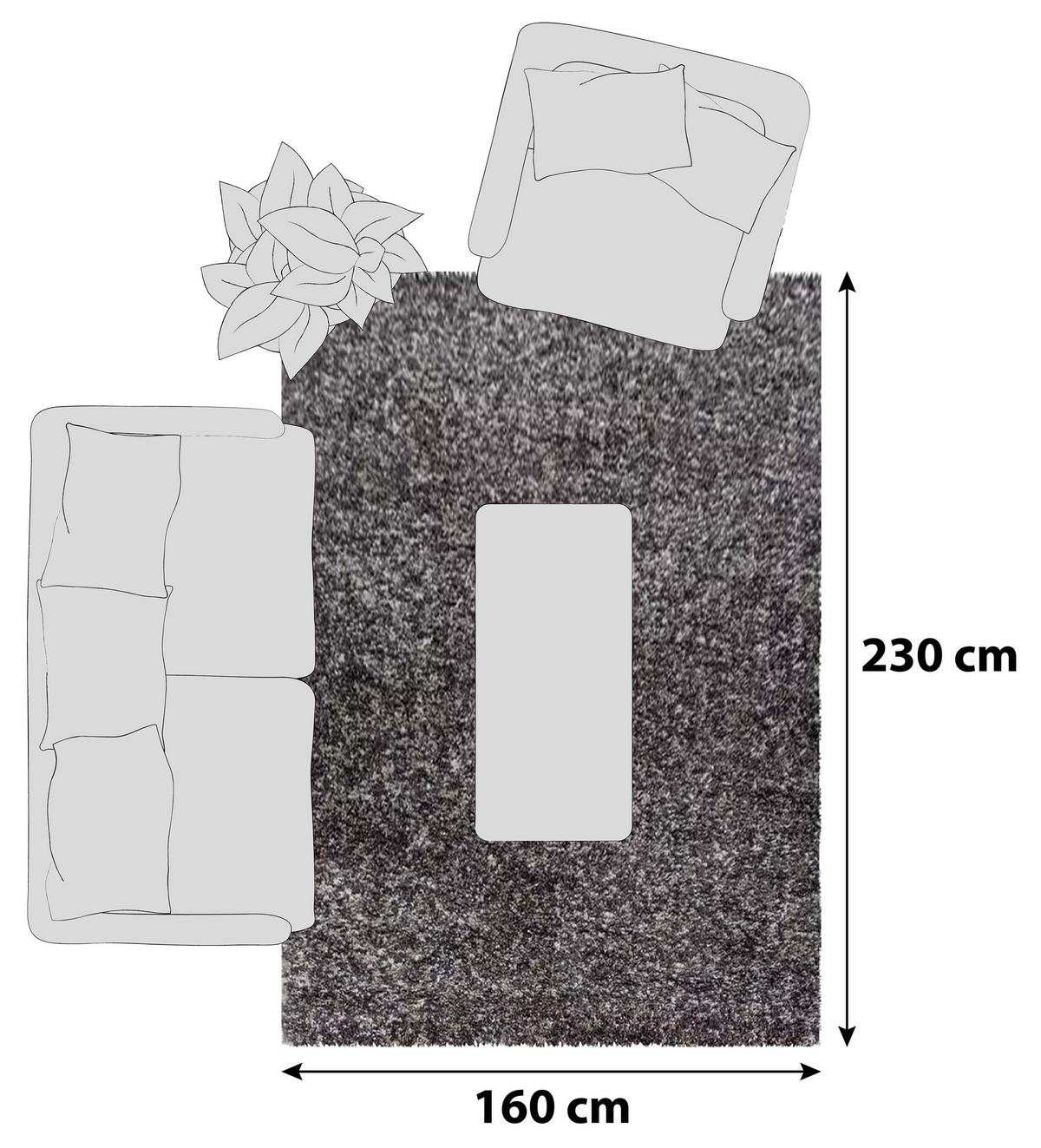 Hochflorteppich Enjoy Taupe ca. 160x230cm - Taupe, KONVENTIONELL, Textil (160/230cm) - Novel