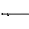 Vorhangstangenset Wand in Schwarz ca. 120-210cm - Schwarz, Metall (120-210cm) - Modern Living