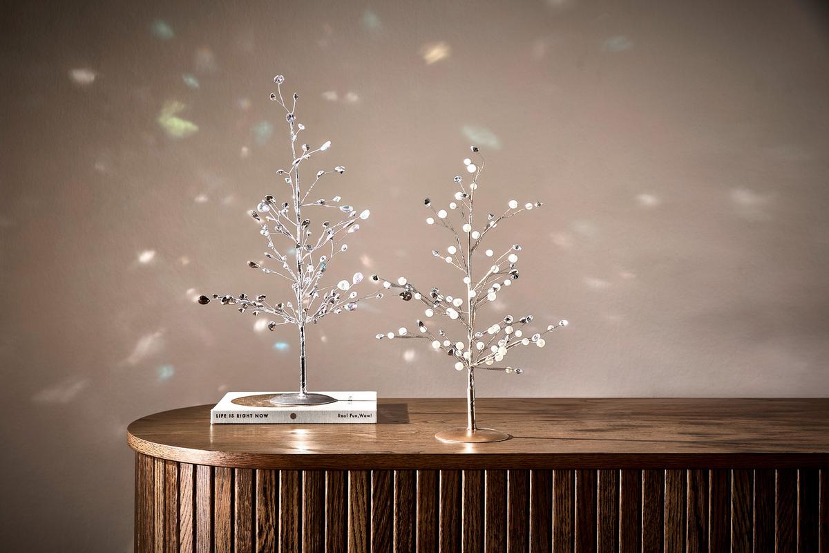 CHOINKA DEKORACYJNA SCF23066G - przezroczysty, Lifestyle, tworzywo sztuczne/metal (9/35cm) - X-Mas