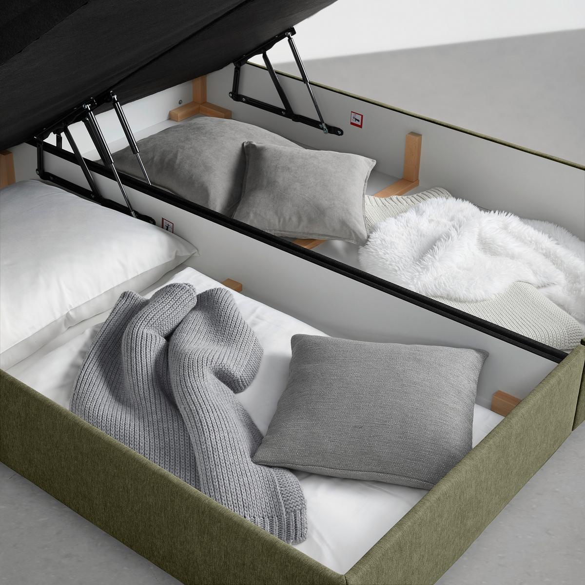 Boxbett Maya-D Olivgrün ca. 180x200cm - Schwarz/Olivgrün, KONVENTIONELL, Holz/Holzwerkstoff (180/200cm) - Mömax