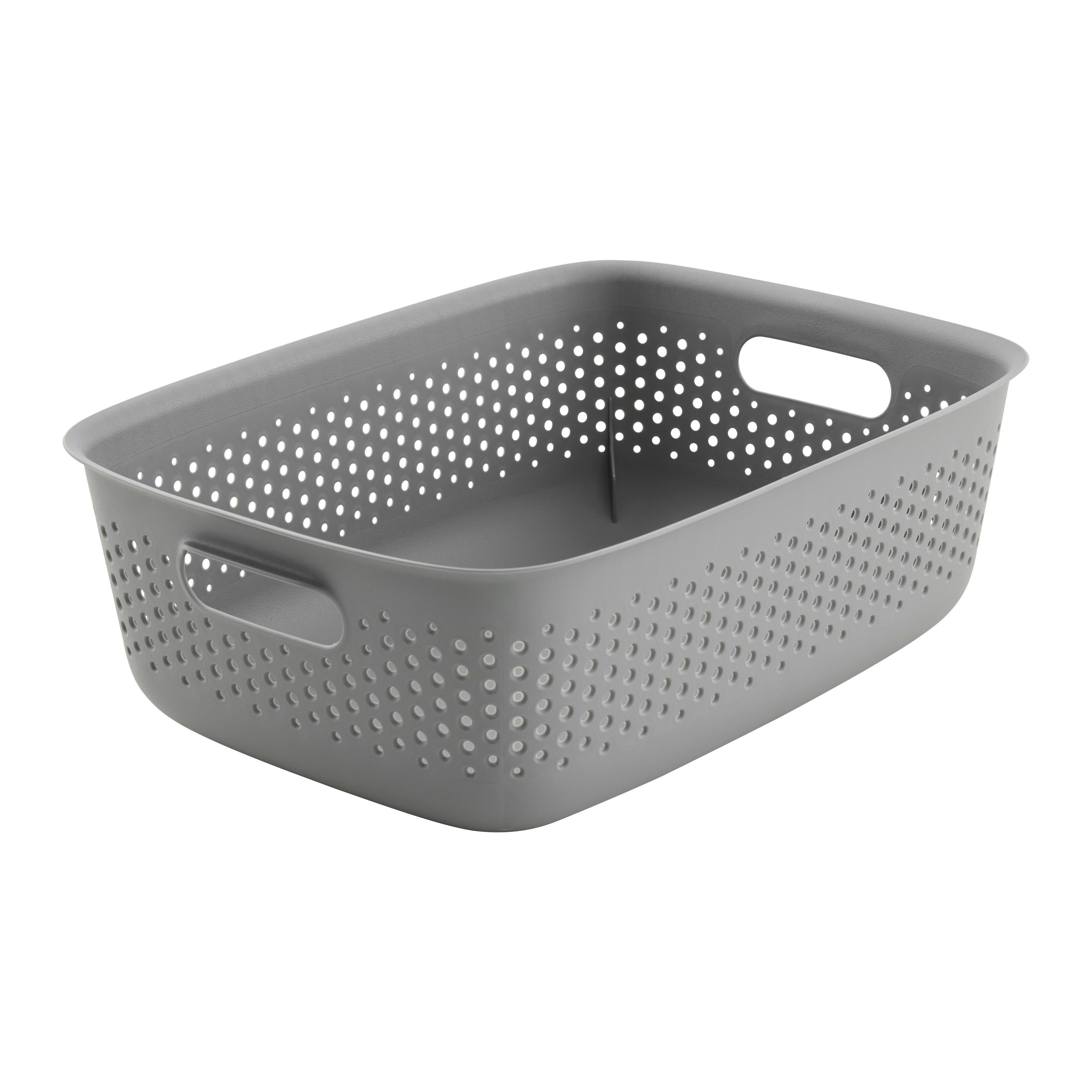 Coșuleț pentru depozitare Maja - cca. 10L - gri, Modern, plastic (39/29/13cm) - Mömax