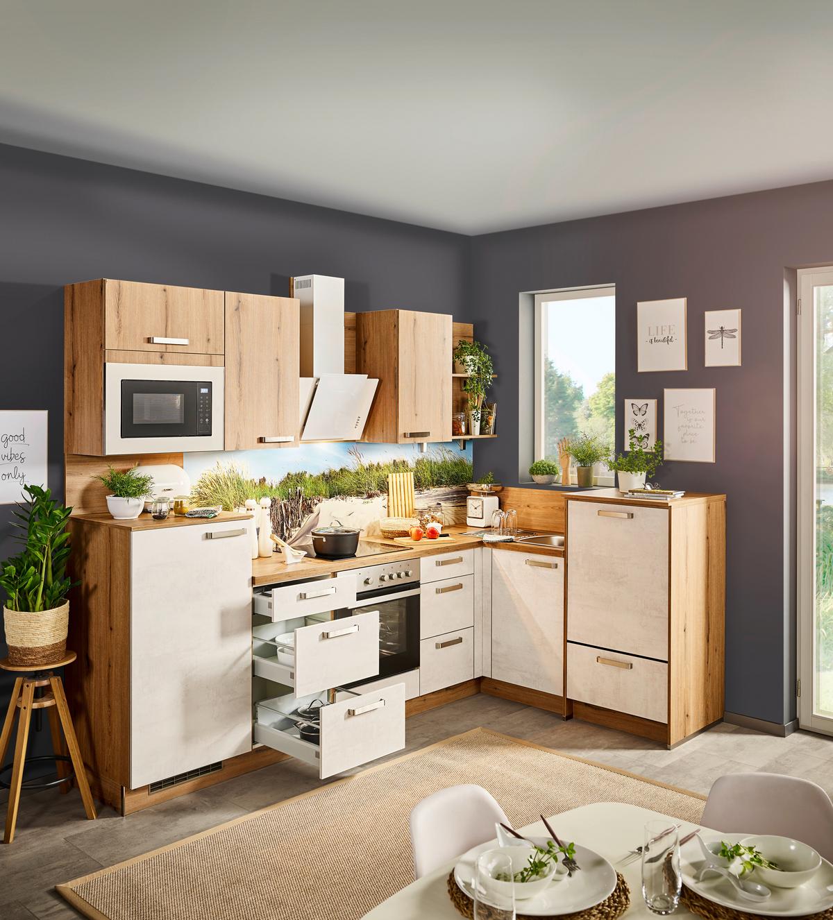 Bucătărie la comandă Plan - Modern, material pe bază de lemn (280/178cm) - Express