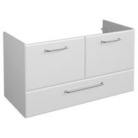 Mosdó Alsószekrény Filo Weiss - krómszínű/magasfényű fehér, Modern, faalapú anyag (96/51/44cm)