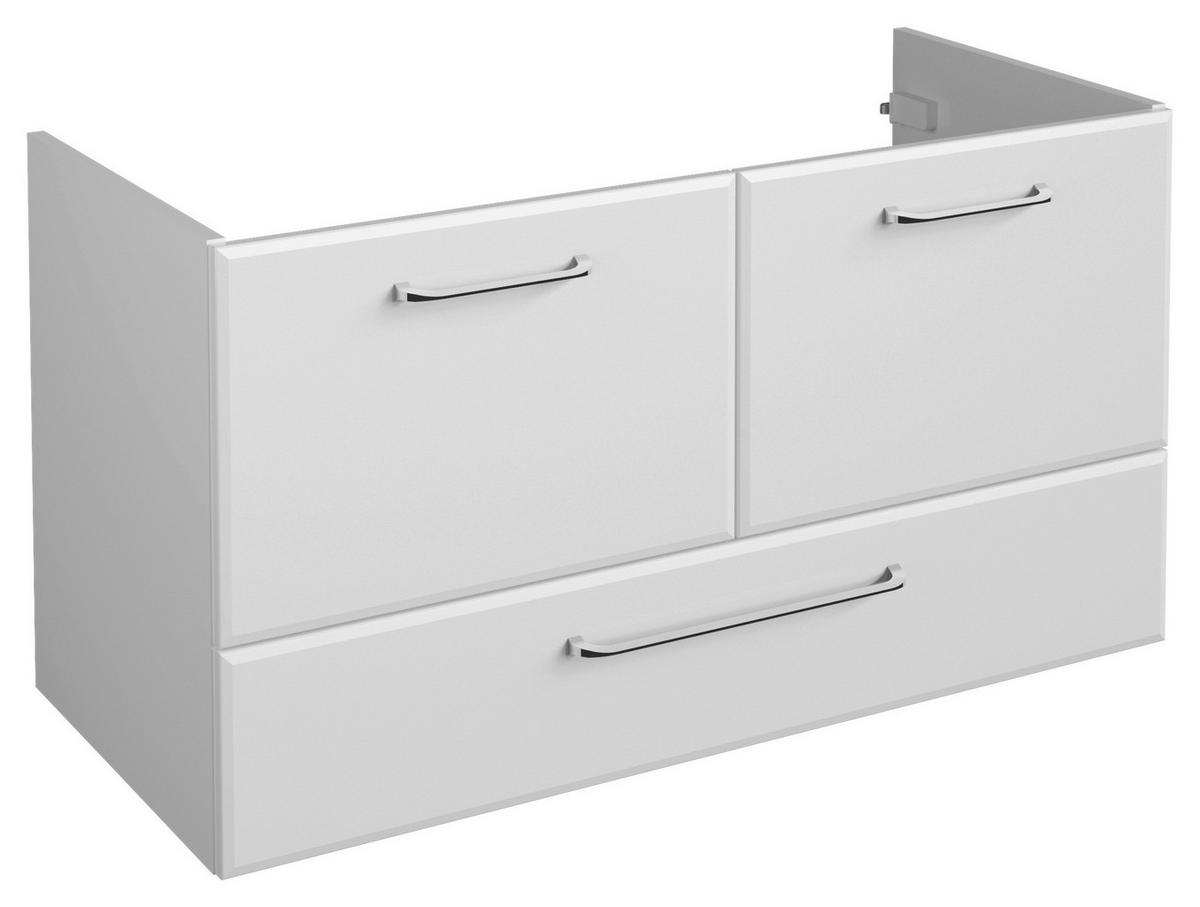 Mosdó Alsószekrény Filo Weiss - krómszínű/magasfényű fehér, Modern, faalapú anyag (96/51/44cm)