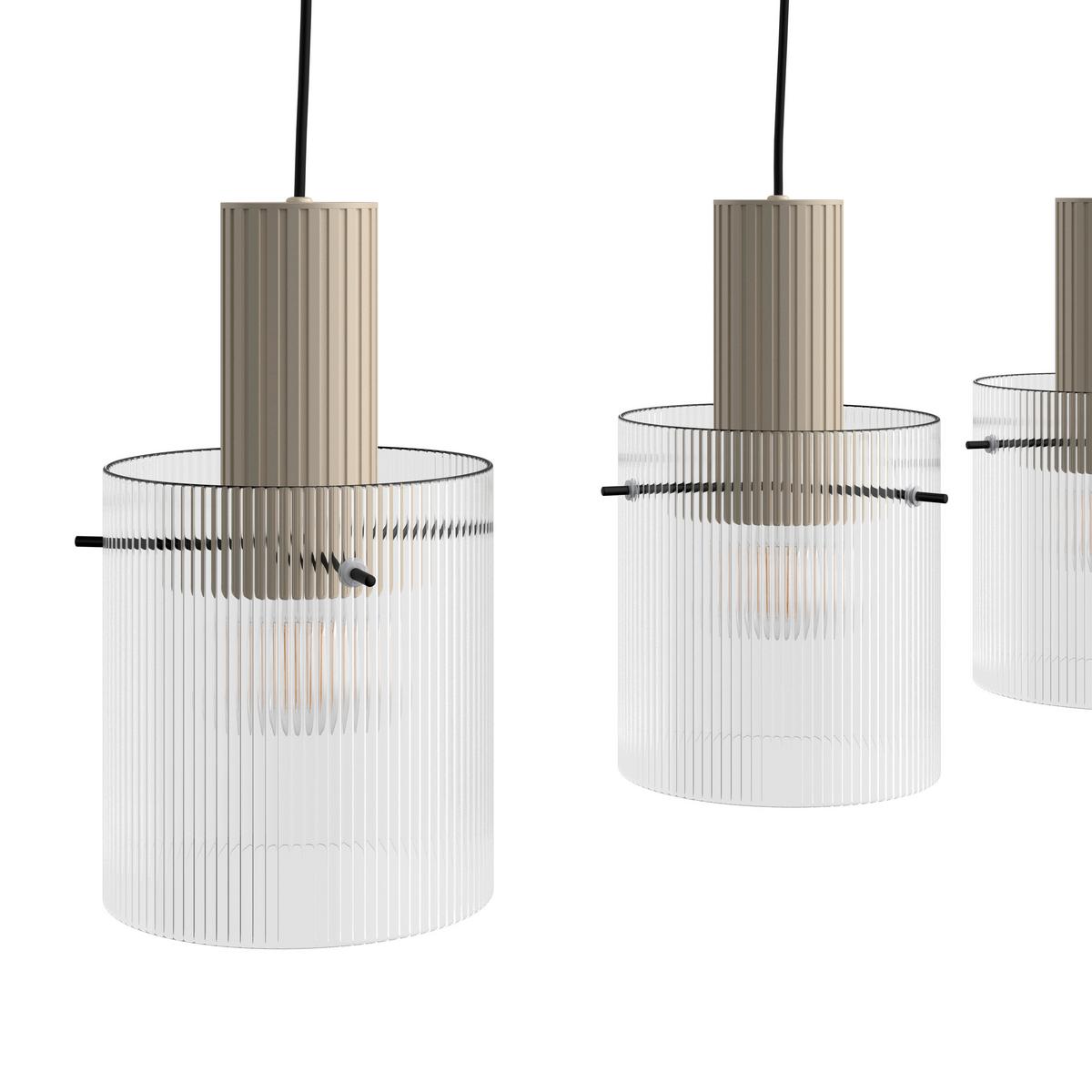 LAMPA WISZĄCA 70138A09 GÖTEBORG - beżowy/przezroczysty, Konventionell, metal/szkło (123/18/150cm) - Dieter Knoll