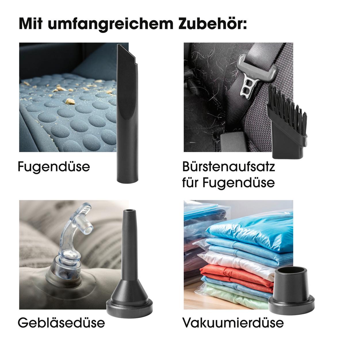 AKUMULATOROWY ODKURZARZ RĘCZN 15439 - niebieski/pomarańczowy, Basics, tworzywo sztuczne/metal (33,5/17/5,5cm) - CLEANMAXX