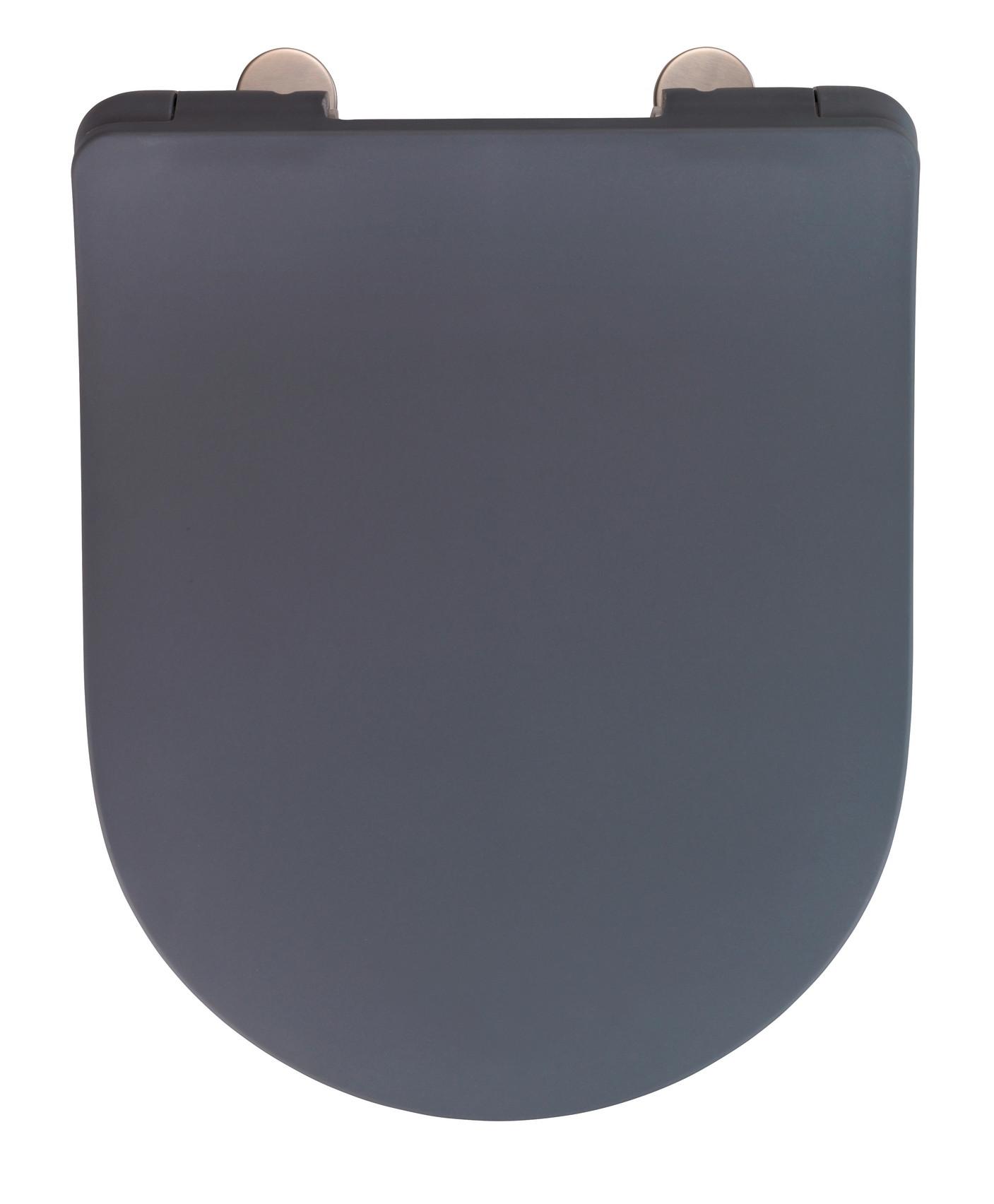 Capac WC Sedilo - gri, Modern, plastic/metal (36,2/45,2cm) - Wenko