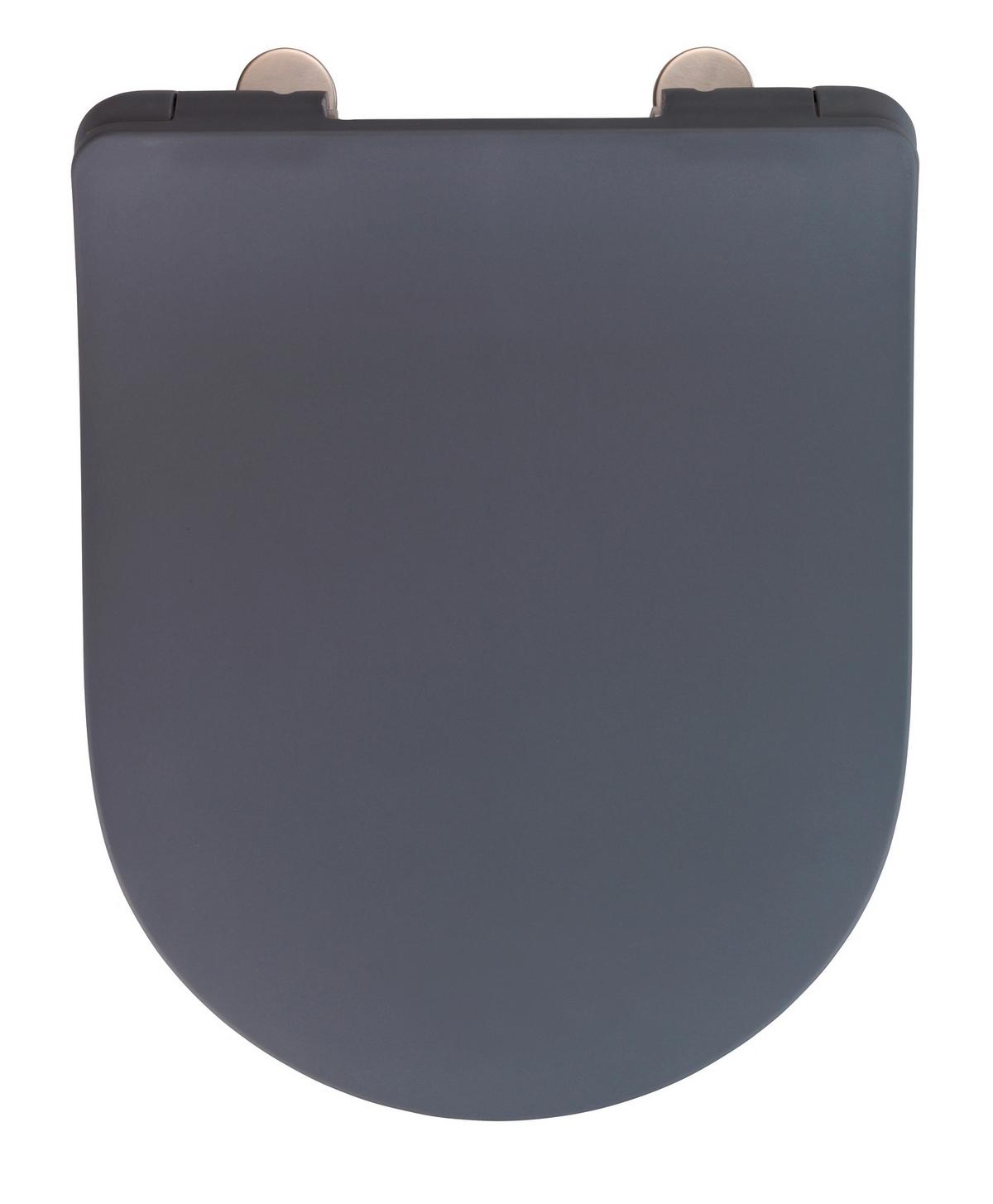 Capac WC Sedilo - gri, Modern, plastic/metal (36,2/45,2cm) - Wenko