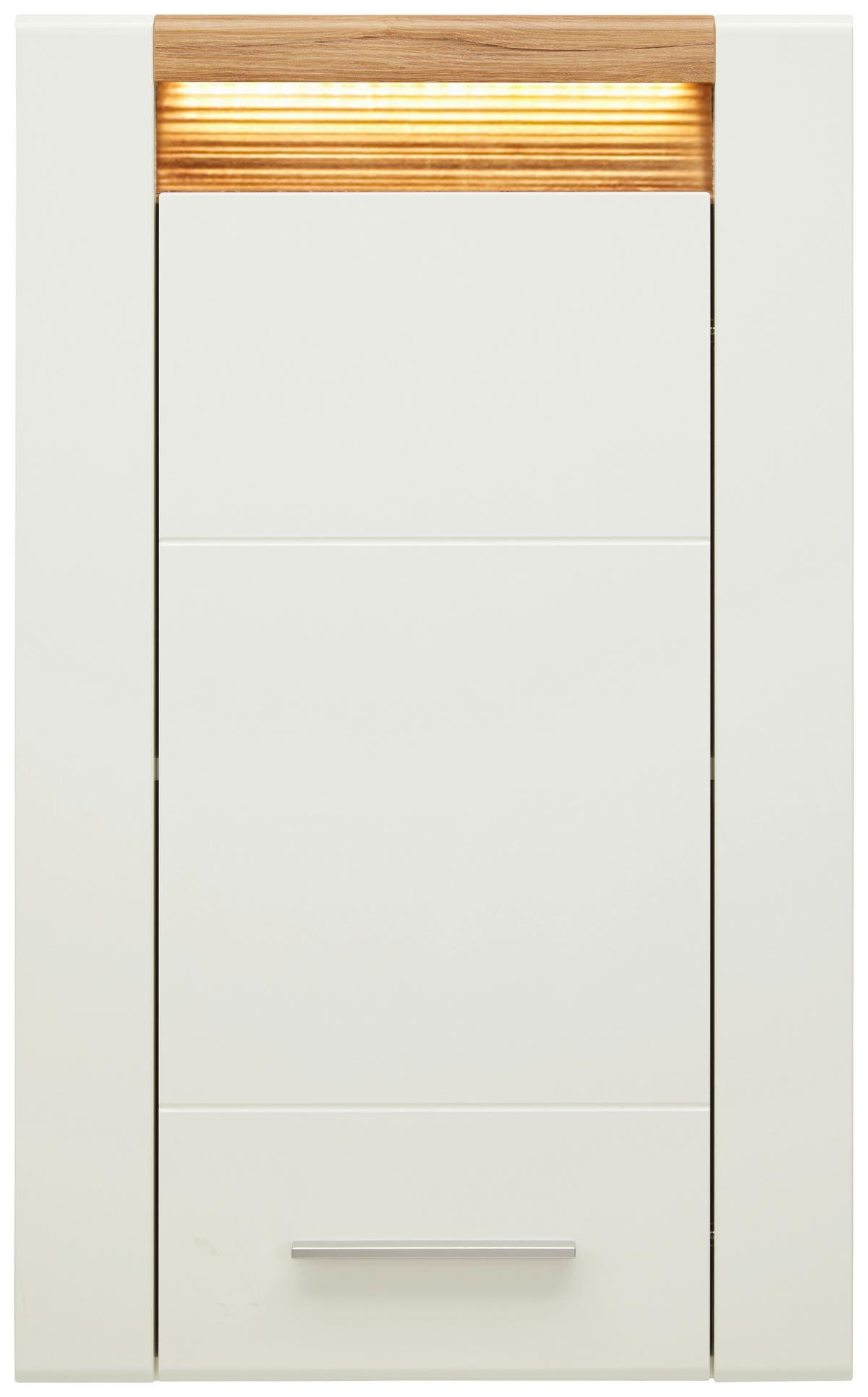 Viseča Omarica Leonardo - barve kroma/barve hrasta, Moderno, kovina/leseni material (60/98,5/30cm) - Mömax