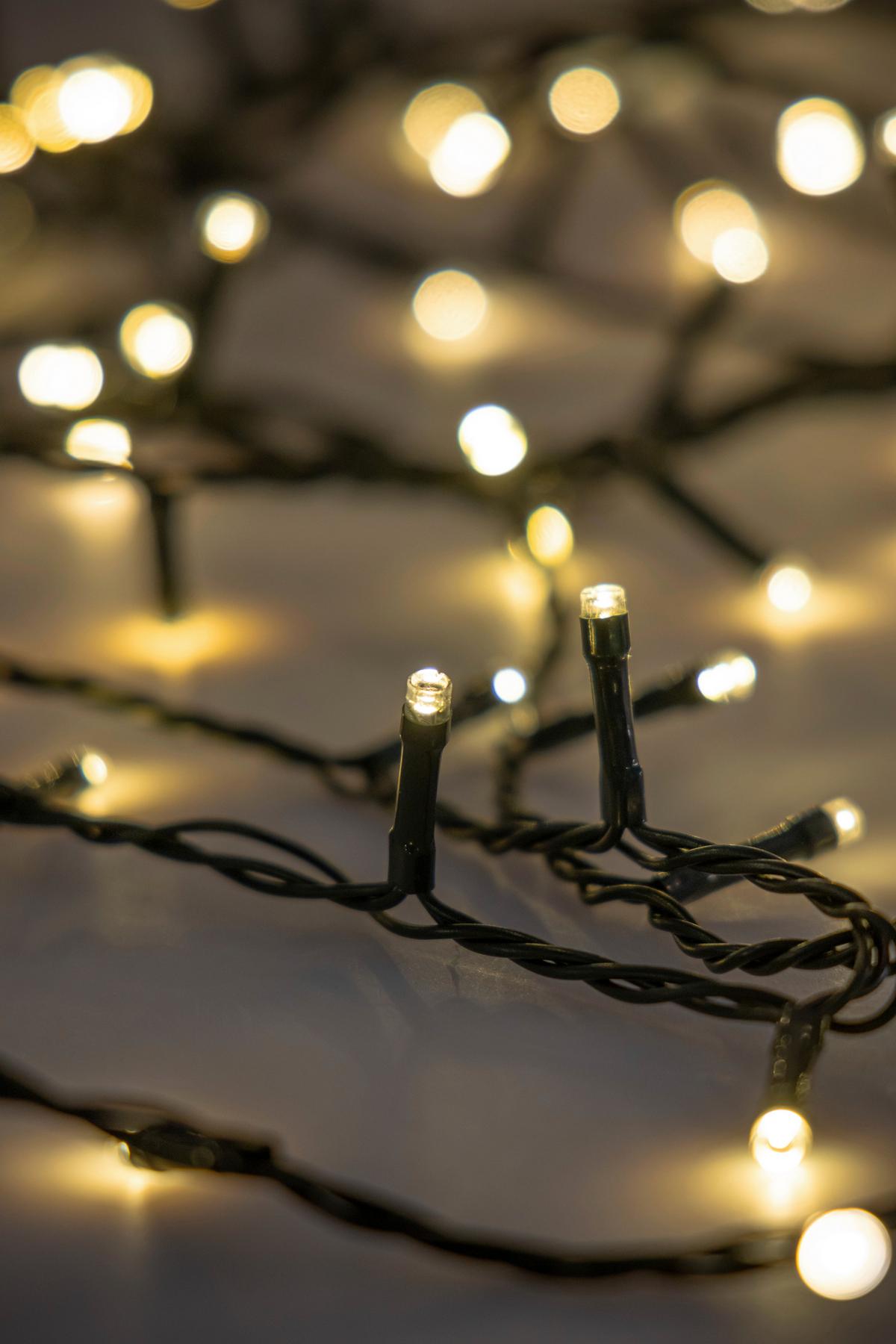 Lichterkette Mol Dunkelgrün max. 4,3 Watt - Dunkelgrün, Romantik / Landhaus, Kunststoff (1195cm) - Modern Living