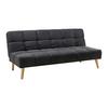 BÄDDSOFFA ALVA - svart/naturfärgad, Modern, trä/textil (185/80/88cm) - Bessagi Home