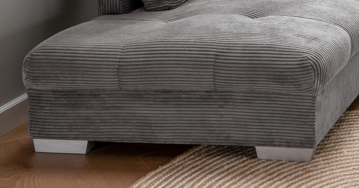 Colțar ALVITO - argintiu/gri, Design, textil (202/298cm) - MID.YOU