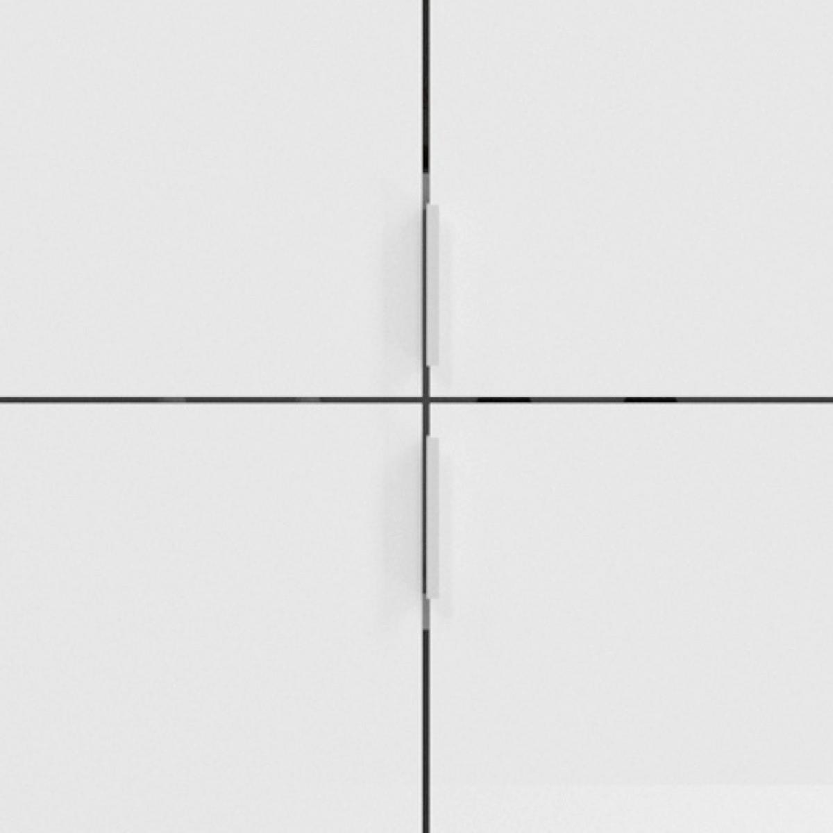 Večnamenska Omara Projekt X - barve kroma/črna, Moderno, kovina/leseni material (65/193/37cm) - MID.YOU