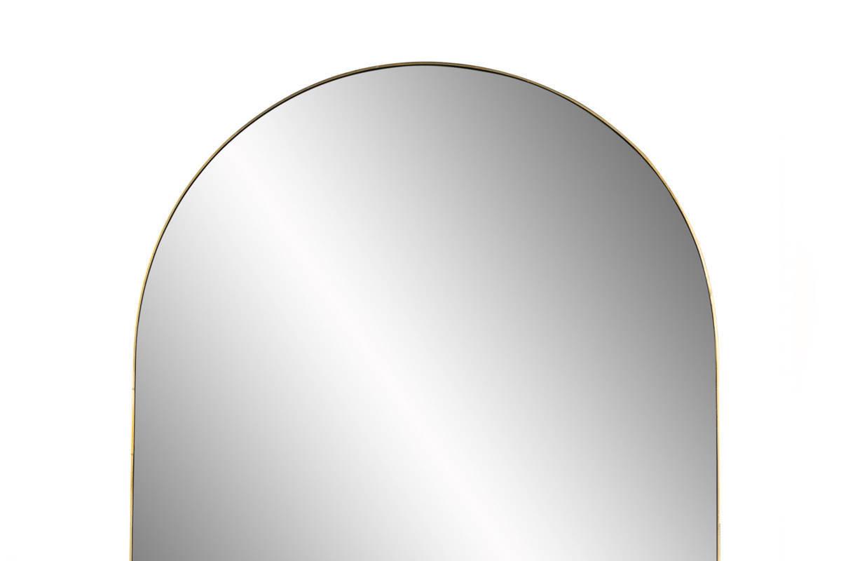 WANDSPIEGEL WANDSPIEGEL DOHA 125 - Weiss/Goldfarben, Trend, Glas/Stein (43,5/69/10cm) - Kayoom