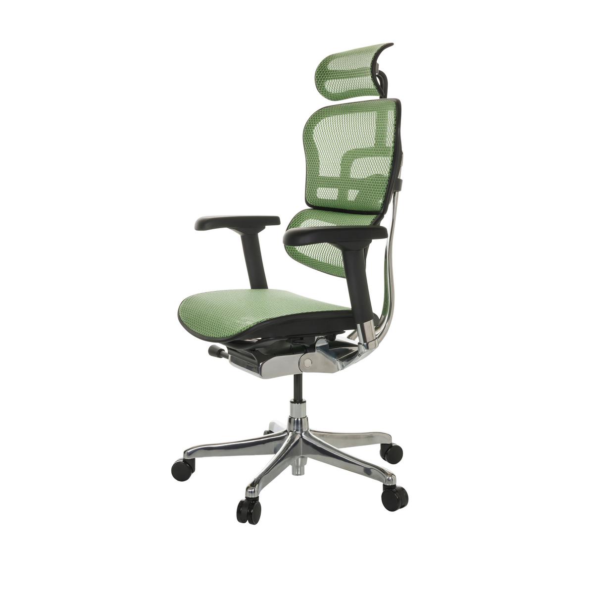 Pisarniški Stol Ergohuman I, Zelena - srebrne barve/zelena, Basics, kovina/umetna masa (69/119-144/65cm) - MID.YOU