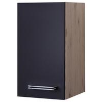 Küchenoberschrank Anthrazit/Eiche - Edelstahlfarben/Eichefarben, MODERN, Holzwerkstoff/Metall (30/54/32cm) - FlexWell