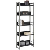 Regal in Grau/Schwarz - Schwarz/Grau, Modern, Holzwerkstoff/Metall (61mm) - Mömax