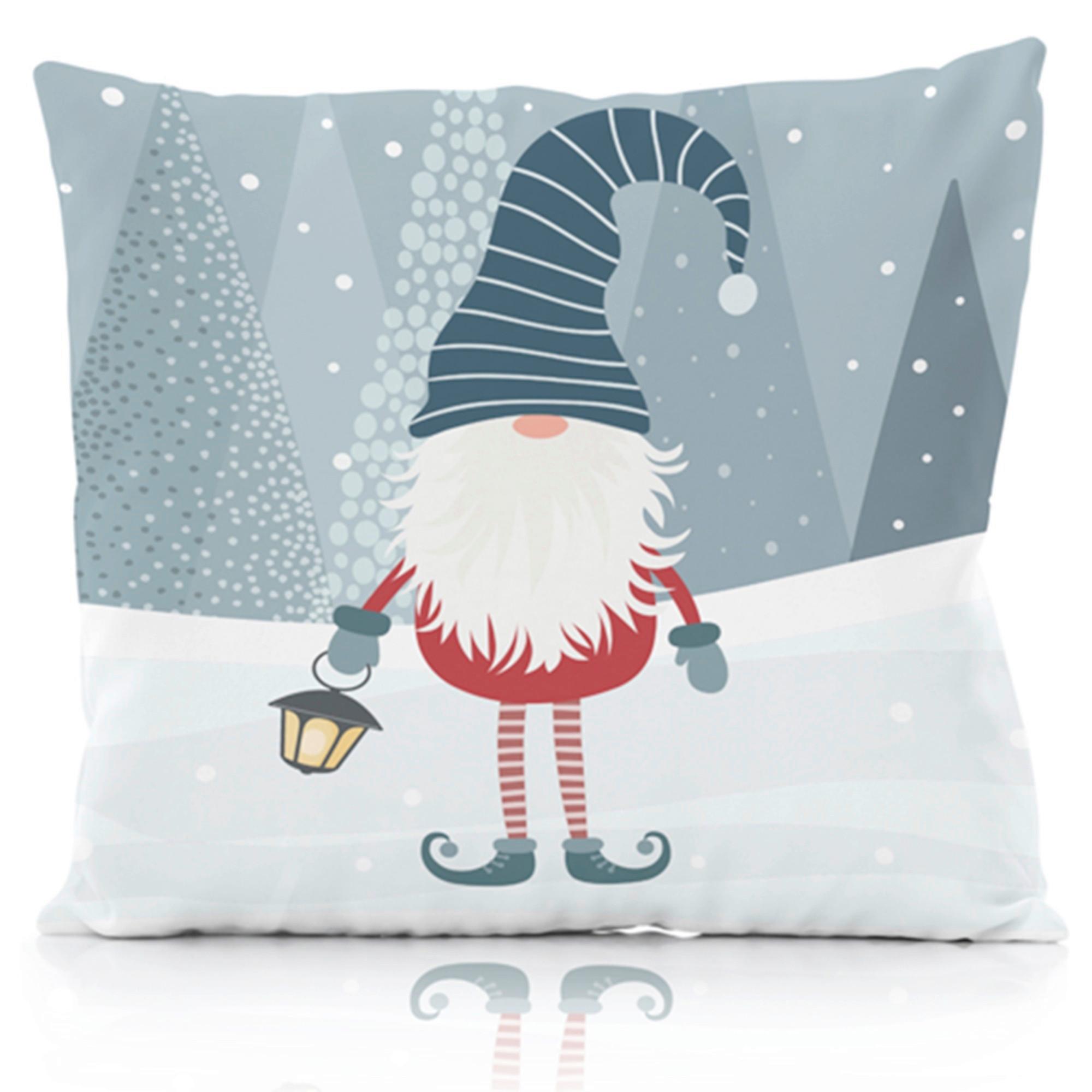 Díszpárnahuzat Elf 45/45 - világosszürke/piros, textil (45/45cm)