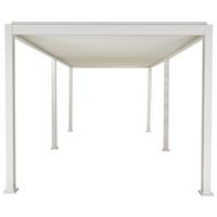 Pergola Deluxe, Bela, 600x300cm - bela, Moderno, kovina (600/250/300cm) - Gardenson