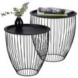 Beistelltischset Schwarz - Schwarz, MODERN, Metall (47,5/41,5/47,5/42cm) - Modern Living Beistelltischset Schwarz - Schwarz, MODERN, Metall (47,5/41,5/47,5/42cm) - Modern Living