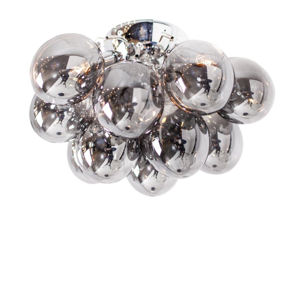 LAMPA SUFITOWA 4200660-4505 GROSS - szary/kolor chromowy, Design, metal/szkło (30/20cm) - By Rydéns