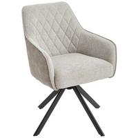 KRZESŁO Z PODŁOKIETNIKAMI JULE - beżowy/czarny, Modern, metal/drewno (60/87/65cm) - Livetastic