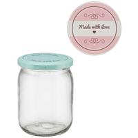 Einmachglas Rosie in diversen Farben - Klar/Rosa, Glas (540ml)