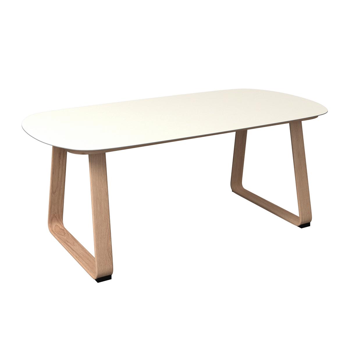 Gartentischgruppe Enzi Naturfarben/Beige - Beige/Naturfarben, MODERN, Glas/Textil (200/100/76cm) - Mömax