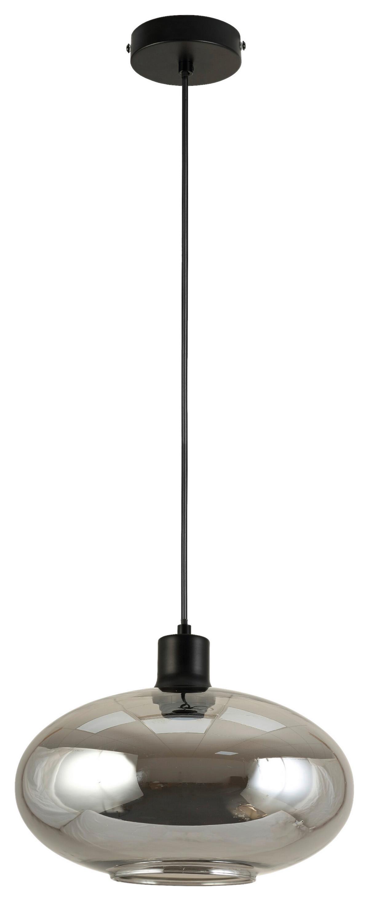 Hängeleuchte Tipo in Schwarz max. 25 Watt - Schwarz, MODERN, Glas/Metall (30/120cm) - Mömax