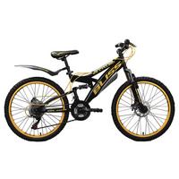 KINDERFAHRRAD MTB Fully 24" Bliss RH 38cm - Gelb/Schwarz, Basics, Metall (180/70/80cm)