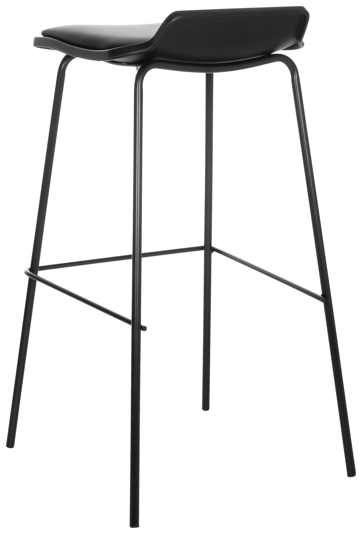 Barski Stol Lonso 10, Črna - črna, Basics, kovina/tekstil (47/82/49cm) - MID.YOU