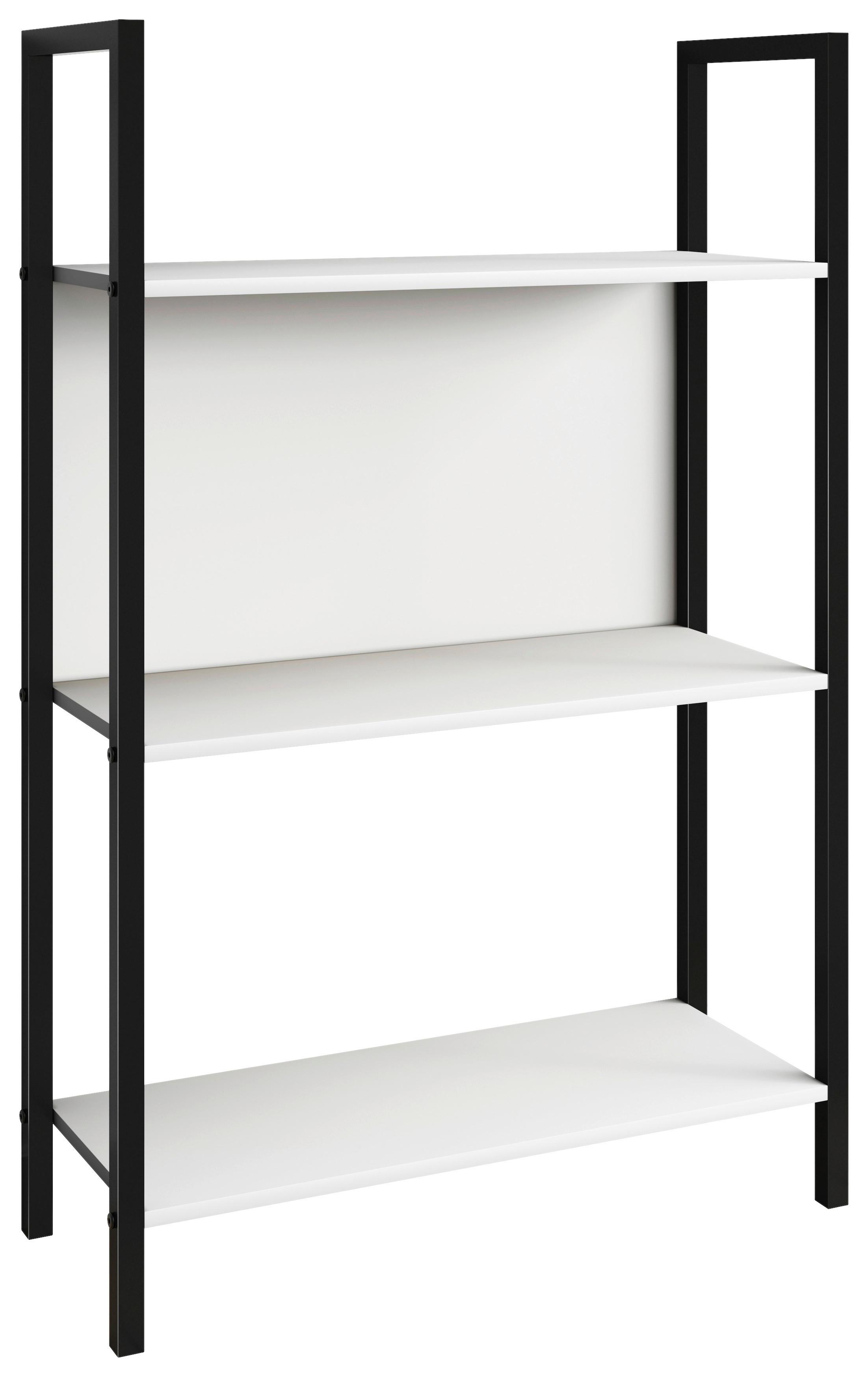 REGAL FLAKOS 3 - Weiss/Schwarz, Design, Holzwerkstoff/Metall (56/100/24cm) - MID.YOU