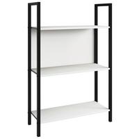 Regal Flakos 3, Bela, Črna - črna/bela, Design, kovina/leseni material (56/100/24cm) - MID.YOU