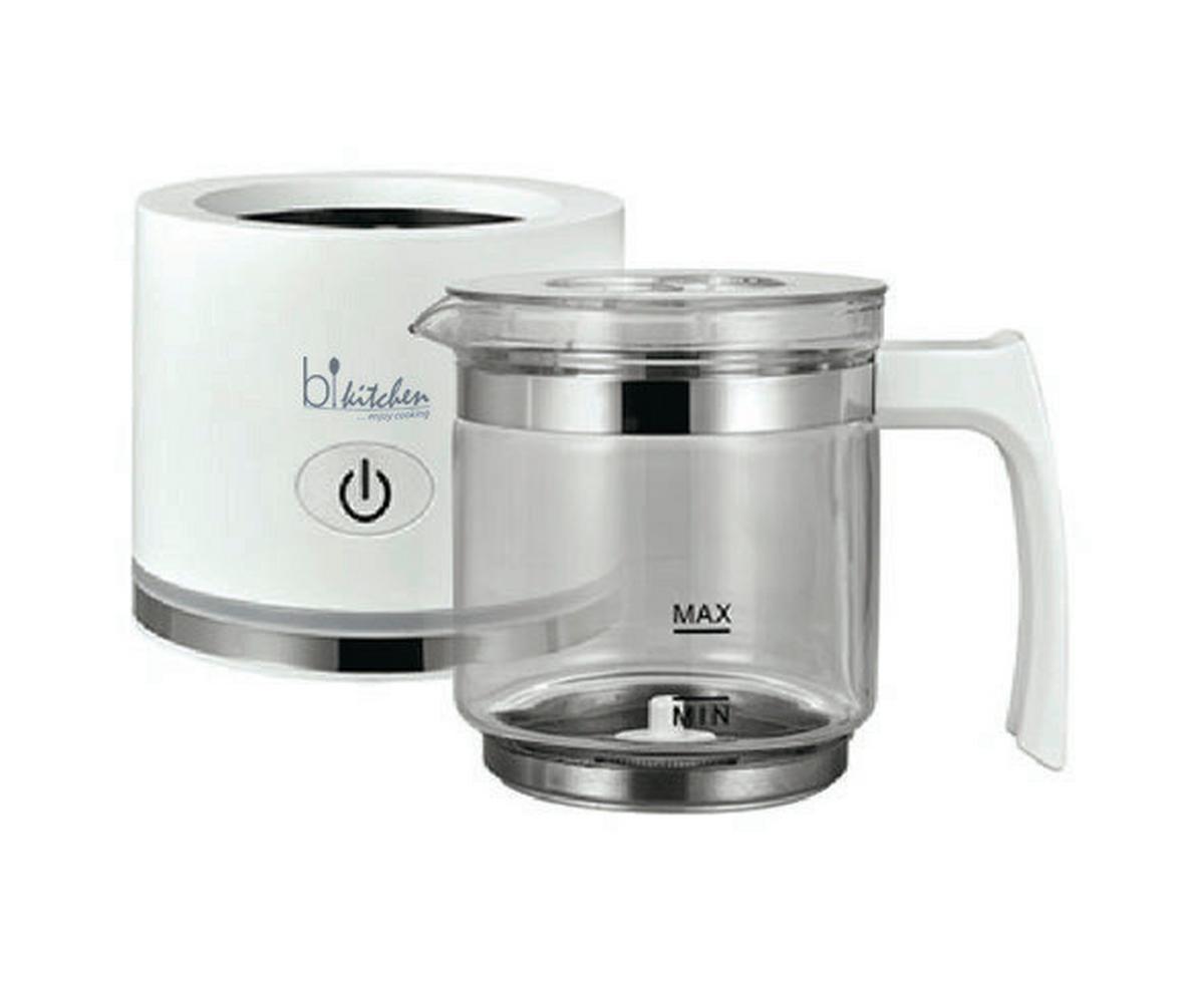SPIENIACZ DO MLEKA MILK 250 - biały, Basics, tworzywo sztuczne/szkło (15,5/20,9/11,7cm) - Bikitchen