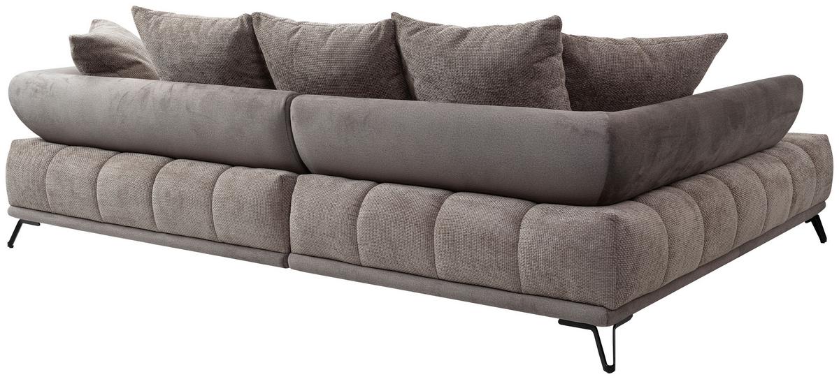 Ugaona Garnitura Largo N - crna/sivobraon, Moderno, tekstil/metal (184/262cm) - Modern Living