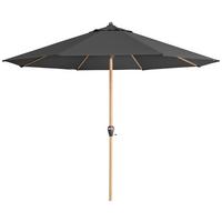 Sonnenschirm Alu Wood Ultra 350 Anthrazit/Eschefarben - Anthrazit/Eschefarben, Design, Textil/Metall (350/350cm) - Doppler