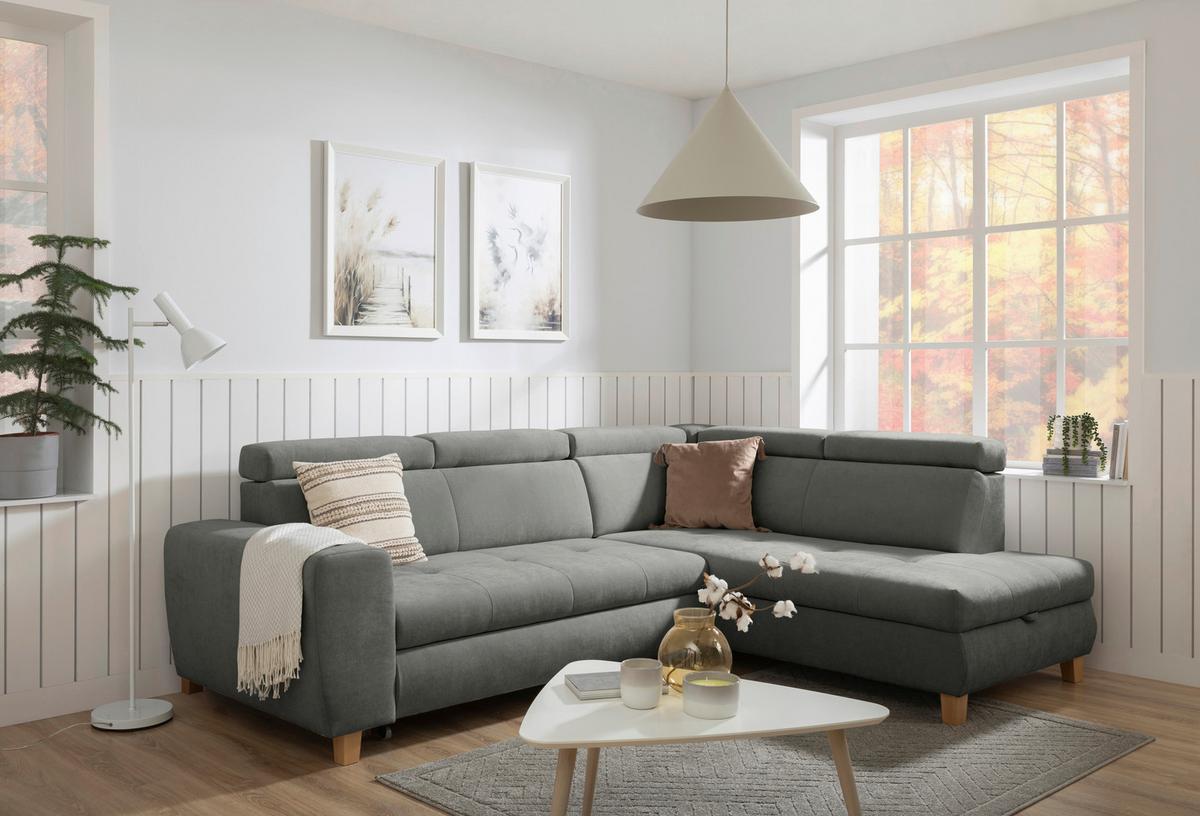 Kutna Garnitura Lugo - sivoplava, Moderno, drvo/metal (266/98/205cm) - Modern Living