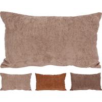 Díszpárna Chenille & Velvet - barna/elefántcsont, műanyag (30/50cm)