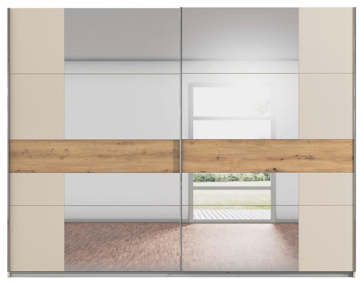 Ormar S Kliznim Vratima Calisto - srebrne boje/hrast Artisan, Trend, drvni materijal/metal (271/210/62cm) - Modern Living