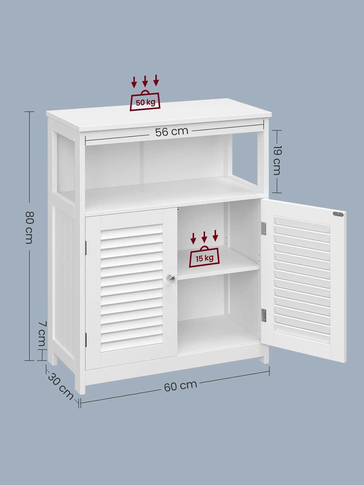 MIDISCHRANK BBC40WT - Silberfarben/Schwarz, Trend, Holzwerkstoff/Metall (60/80/30cm) - MID.YOU