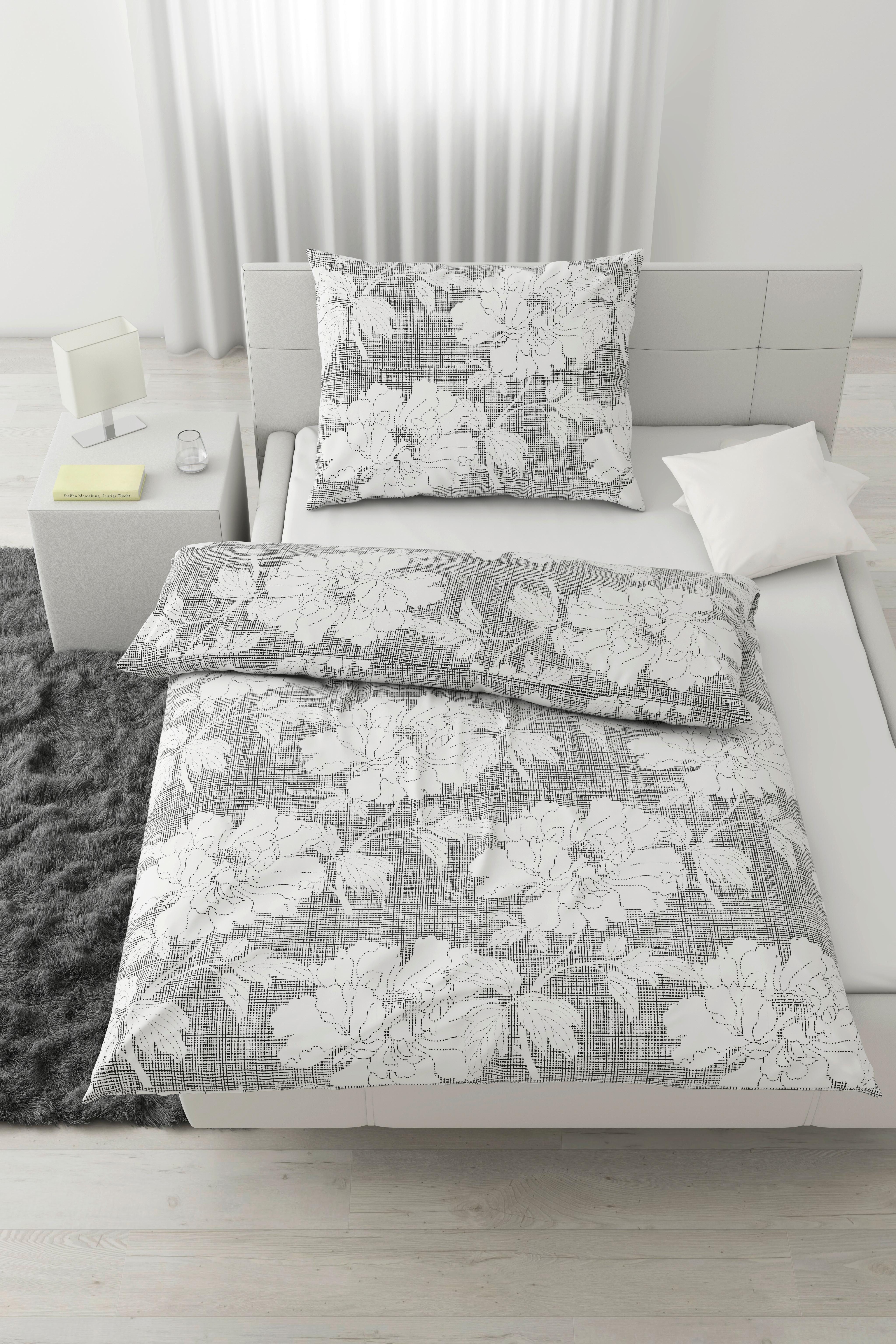 Ágyneműhuzat-garnitúra Gundi - fekete/fehér, Romantik / Landhaus, textil (140/200cm) - Mömax