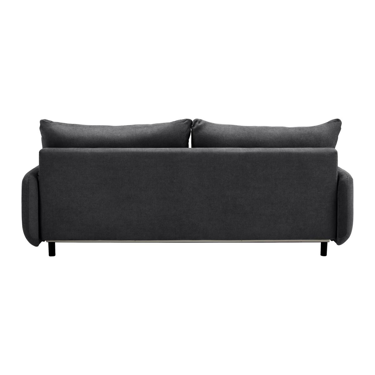 Canapea extensibilă OLIVER - antracit/culoare lemn acacia, Modern, lemn/textil (220/74/93cm) - Bessagi Home