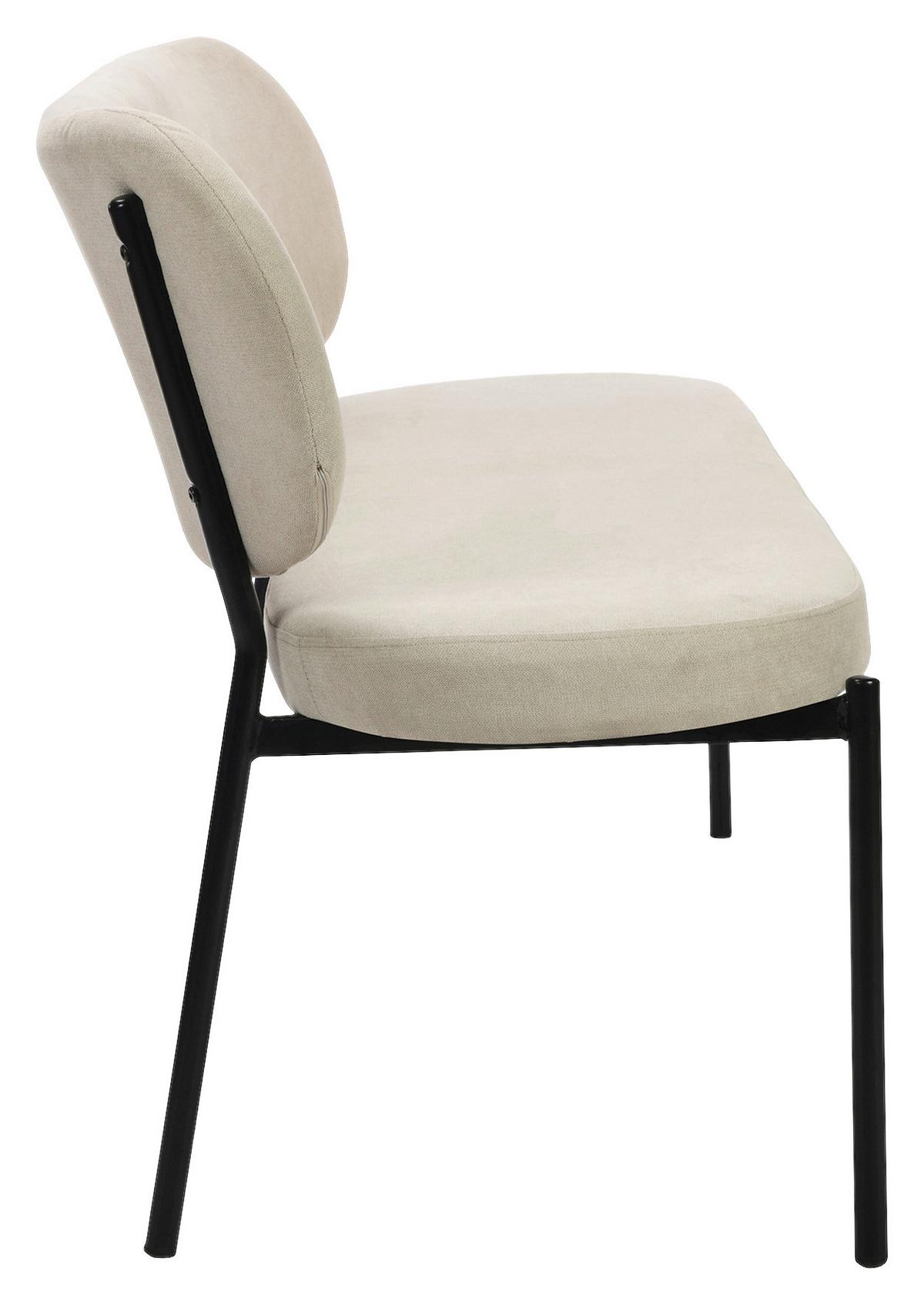 Sitzbank Jersey Taupe/Schwarz - Taupe/Schwarz, Design, Textil/Metall (160/82/62cm) - MID.YOU