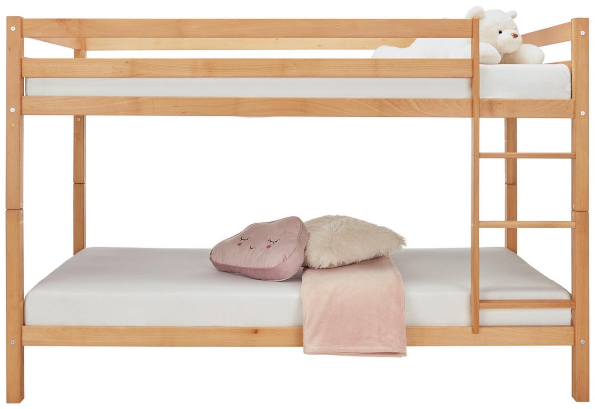 Etagenbett Oscar Natur ca. 90x200cm - Buchefarben, KONVENTIONELL, Holz (207/140/97cm) - Based