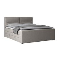 Boxspringbett Kyoto ca. 180x200 cm Silbergrau - Silberfarben, MODERN, Karton/Holzwerkstoff (180/200cm) - MID.YOU