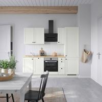 Küchenblock Cascada High m. Geräten Weiß - Eichefarben/Schwarz, MODERN, Holzwerkstoff/Metall (240cm) - Nobilia