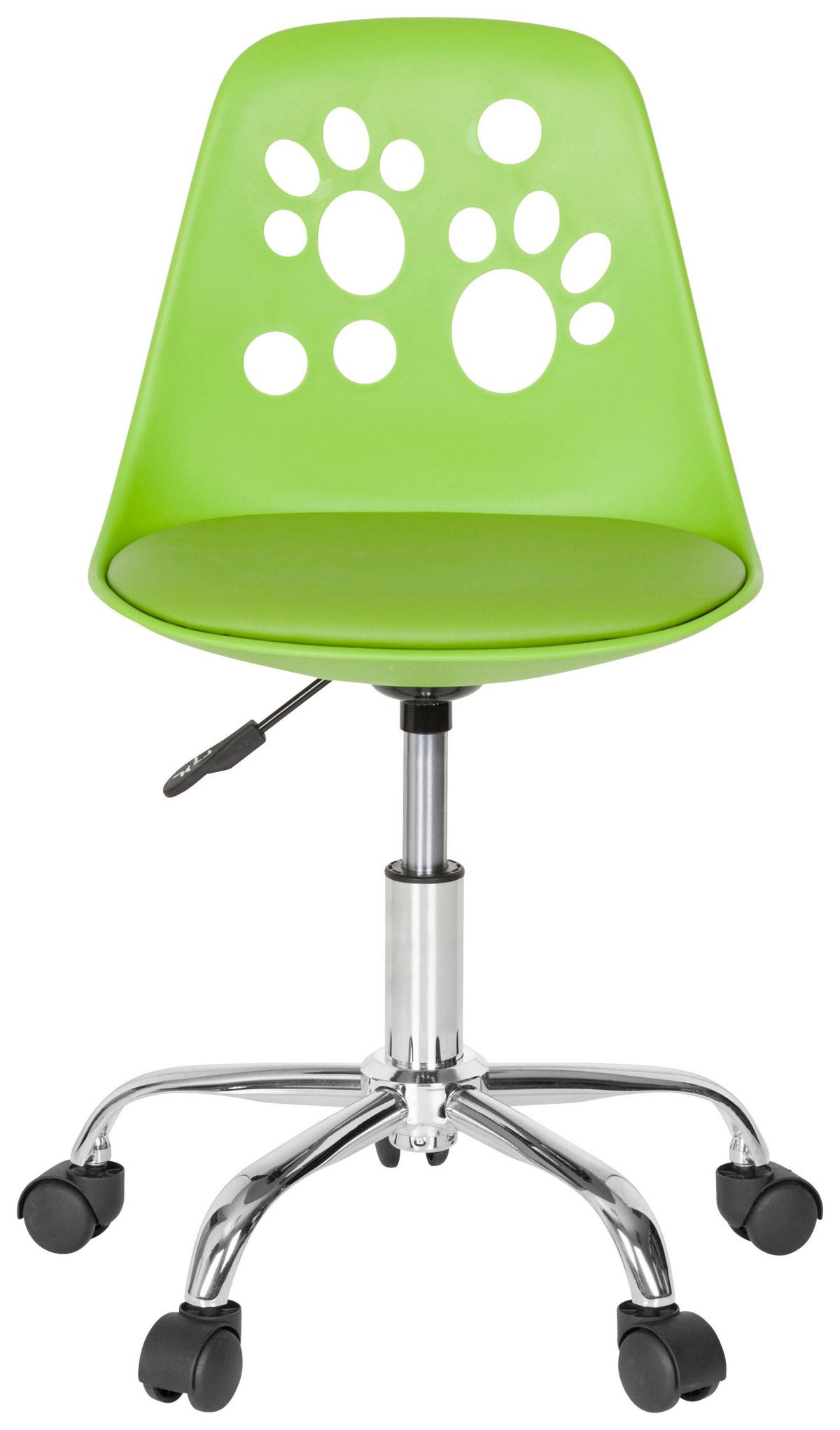 Mladinski Vrtljivi Stol Fancy I, Zelena - zelena, Moderno, umetna masa/tekstil (40/72-82/44cm) - MID.YOU