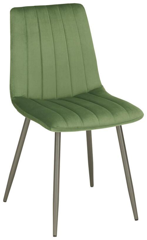 Stuhl in Grün - Anthrazit/Grün, Lifestyle, Textil/Metall (45/88/56cm) - Modern Living